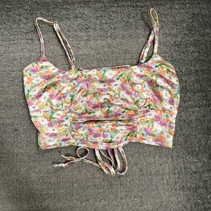 floral corset crop top